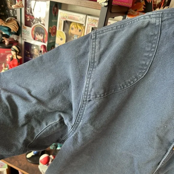 Vintage L.L. Bean Canvas Barn Chore Jacket Navy Men’s L Tall USA H148 - Picture 3 of 9